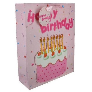 Gavepose Happy Birthday Lyser&oslash;d (12 stk.)