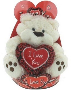 Stor Plysbj&oslash;rn 'I Love You' (2 stk.)