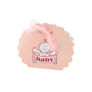 Gaveæsker til Baby Shower / Barnedåb - Lyserød (12 stk.)