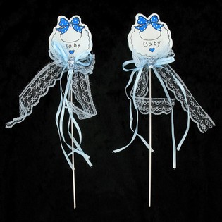 KAGETOPPER PINDE TIL BARNEDAAB - BABYBL&Aring; (12 stk.)