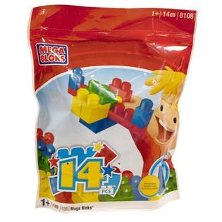 Mega Bloks 8108 - Pose med store byggeklodser (14 dele)