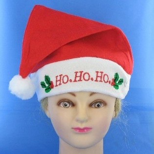 LYSENDE NISSEHUE MED "HO HO HO" (12 stk.)