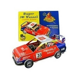 SUPER 3D-PUSLESPIL "WORLD RALLY" (6 stk.)