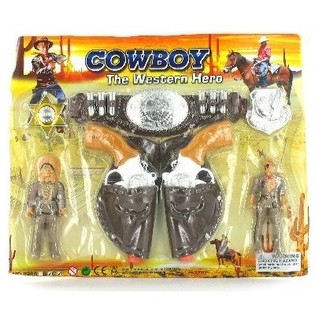 STORT COWBOY-LEGES&AElig;T P&Aring; KORT (3 stk.)