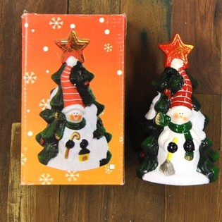 Fyrfadsstage Juletr&aelig; med Figur (4 stk.)