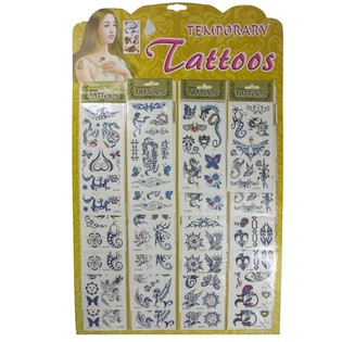 TATTOO-KLISTERM&AElig;RKER P&Aring; KORT (24 stk.)