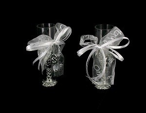 DEKORATIVE CHAMPAGNEGLAS (6 stk.)