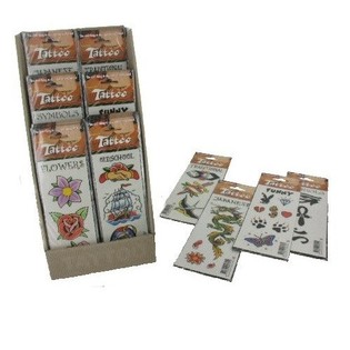 TATOVERINGS-STICKERS I DISPLAY (72 stk.)