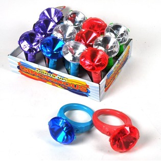 Stort Bling Bling Lysende Ringarmbånd (12 stk.)