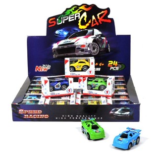 Mini Friktionsbiler i Display (24 stk.)