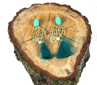 IBIZA LOOK &Oslash;RERINGE MINT BUDDHA (1 par)