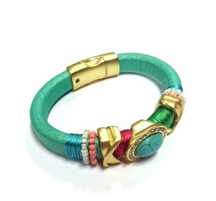 Luksus Armb&aring;nd Turkis (Ibiza-stil) - 1 stk.