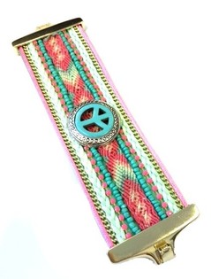 Luksus Bredt Armb&aring;nd Mint Ibiza Peace (1 stk.)
