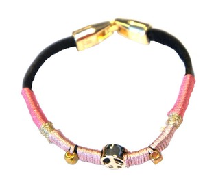 Ibiza Look Armb&aring;nd med Peace-tegn Lyser&oslash;dt (1 stk.)