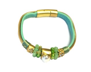 Ibiza-look Armb&aring;nd Mint (1 stk.)