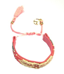 Rosa armb&aring;nd Ibiza-look (1 stk.)
