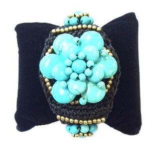 Ibiza-stil Armbånd Turkis Blomst (1 stk.)