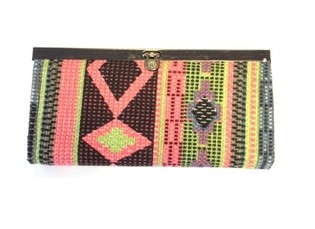 Pung Sort/Rosa Ibiza-stil (1 stk)