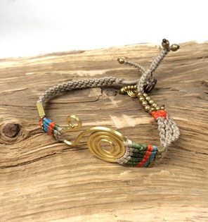 Handmade Originals Ibiza-armb&aring;nd Taupe (1 stk.)
