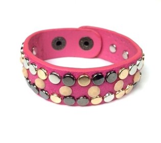 Ibiza-look Armb&aring;nd Lyser&oslash;dt med Nitter (1 stk)