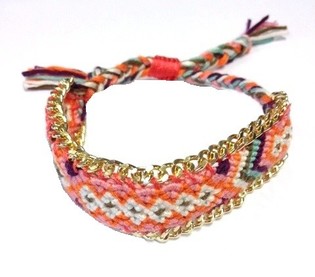 Flettet Armb&aring;nd Multicolor (1 stk.)