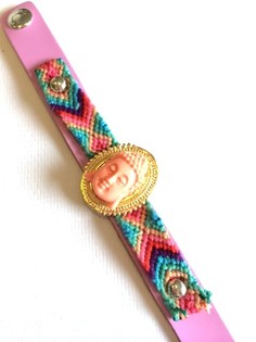 Luksus Ibiza-armb&aring;nd Lyser&oslash;d/Laks Buddha (1 stk.)