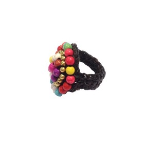 Ibiza ring med farvede sten (1 stk.)
