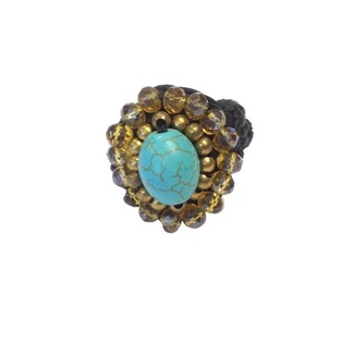 Ring med Turkis Sten | Ibiza Look | Engros B2B
