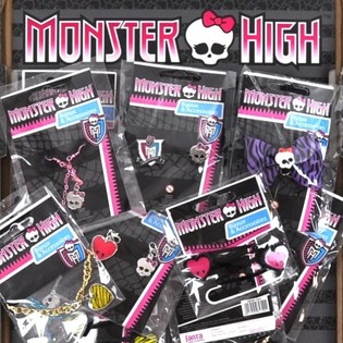 MATTEL MONSTER HIGH - MEGA LYKKEPOSE MIX: SMYKKER & TILBEH&Oslash;R (100 stk.)
