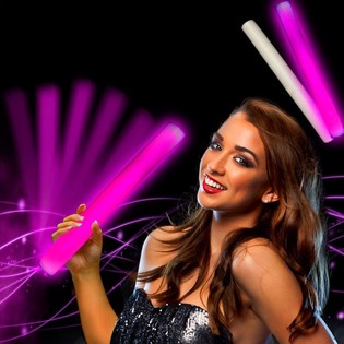 LED-skumpinde PINK - Party-stav - 24 stk