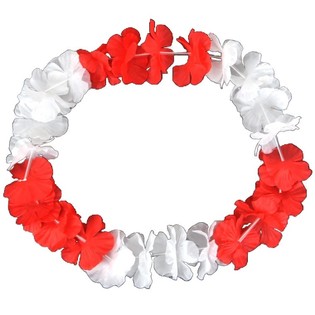 Hawaii Kranse Rød/Hvid (50 stk.)
