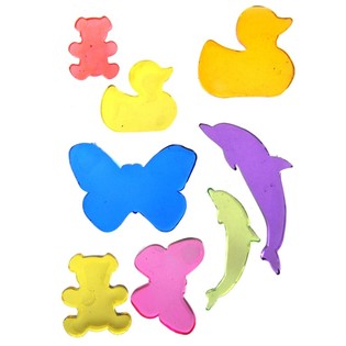 Dekorative Gel-klisterm&aelig;rker Jelly Gems 22x12 cm (24 stk.)