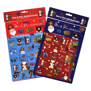 NEDT&AElig;LLINGSKALENDER SINTERKLAAS - MODEL 1 (12 stk.)