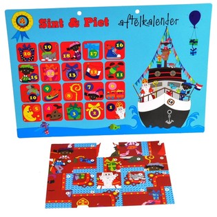 Sinterklaas & Piet Nedt&aelig;llingskalender - Model 2 (9 stk.)