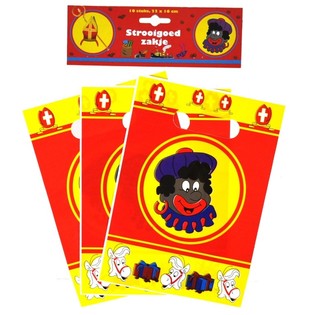 10 Sinterklaas Slikposer / Gaveposer 22 x 16 cm (6 stk.)
