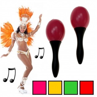 Sambaballer / Maracas s&aelig;t med 2 stk. 14 cm (20 s&aelig;t)