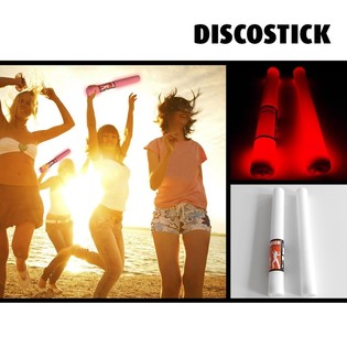 LED SKUMPINDE ENKELTFARVE - PARTYSTAV - R&Oslash;D - 38.5 CM (19 stk.)