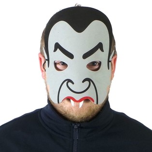 Dracula Maske i Skum (6 stk.)