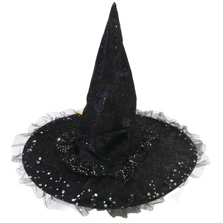 LUKSUS HEKSEHAT MED FRYNSER OG PAILLETTER (6 stk.)