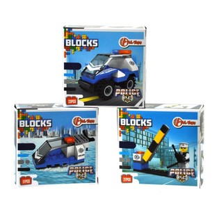 Byggeklodser Bricks - Politi-serie (11 stk.)