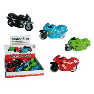 Friktionsmotorcykel Gadget med 5 funktioner i display (12 stk.)