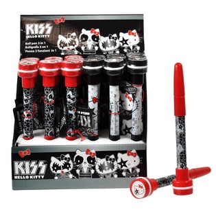 HELLO KITTY - 3-I-1 STEMPELPEN / S&AElig;BEBOBLER (24 stk)