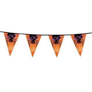 Flagguirlande BOO Edderkop - 6 Meter (6 stk.)
