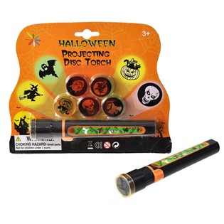 Halloween projektionslommelygte p&aring; kort (med 6 linser)