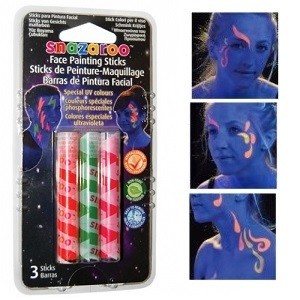 SNAZAROO - Speciel UV-Ansigtsmaling (6 stk.)