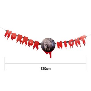 BOGSTAVGUIRLANDE "HORROR NIGHT" 130 CM (2 stk.)