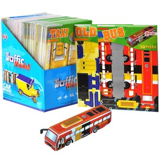 3D Bilpuslespil i Display (64 stk.)