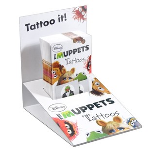 2-delte Disney tatoveringer i display - Model: Muppets (50 stk.)