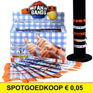 ***SUPERBILLIGT*** FAN BANDS / HOLLAND ARMB&Aring;ND I DISPLAY (160 stk.)