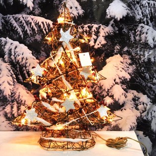 Stort Lysende Dekorations-juletr&aelig; 50 cm (1 stk.)